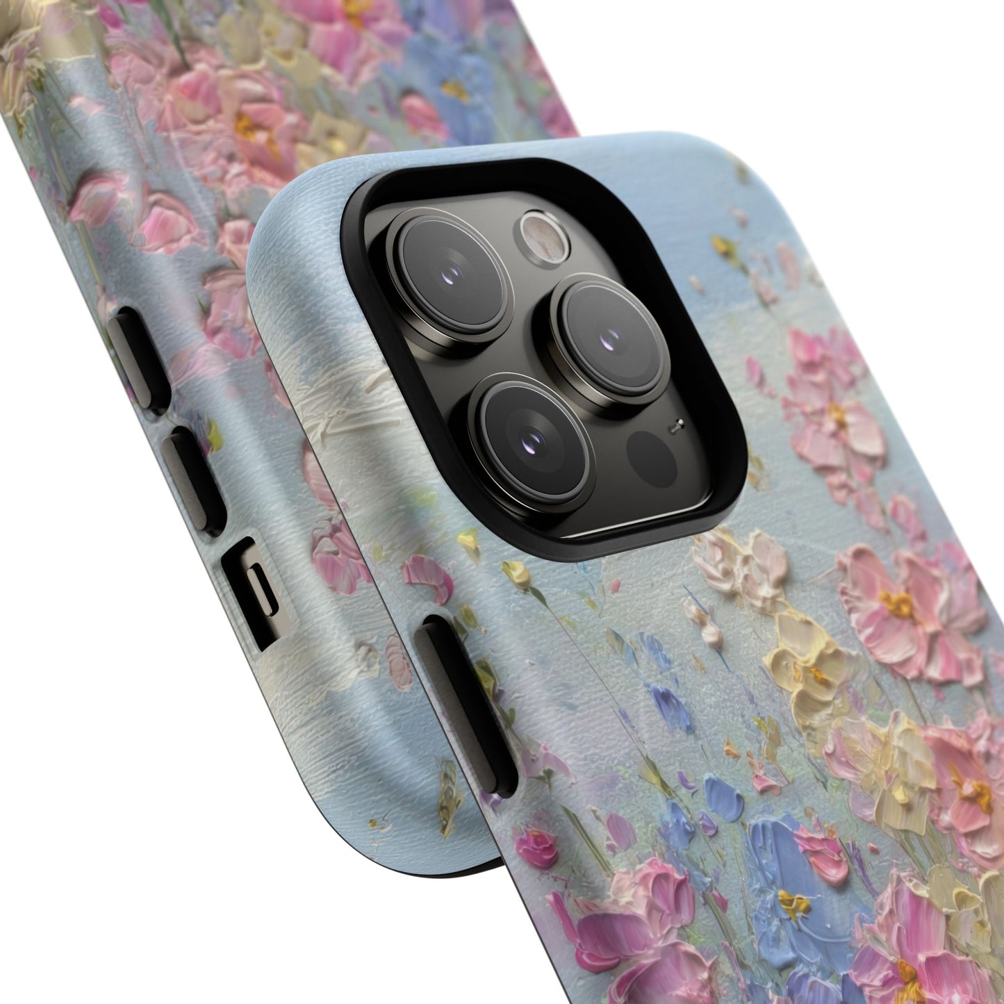Coque de téléphone Floral Garden — Coque magnétique renforcée à fleurs texturées pastel