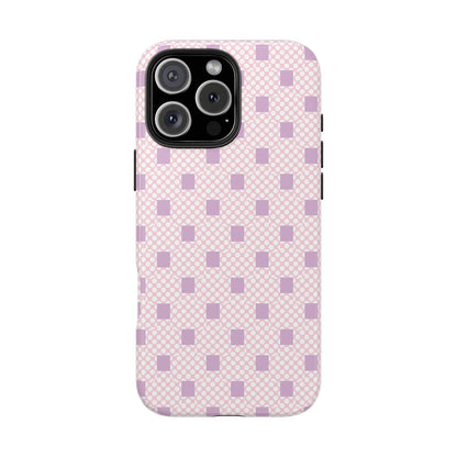 Coque de téléphone renforcée Pastel Lavender Check