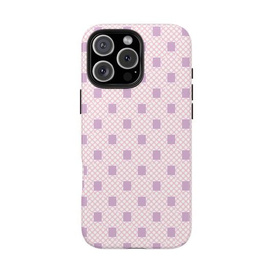 Coque de téléphone renforcée Pastel Lavender Check