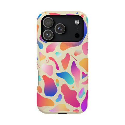 Coque de téléphone antichoc MagSafe — Motif abstrait coloré