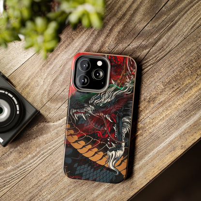 Coque de téléphone renforcée Dragon Rage — Housse protectrice iPhone style tatouage