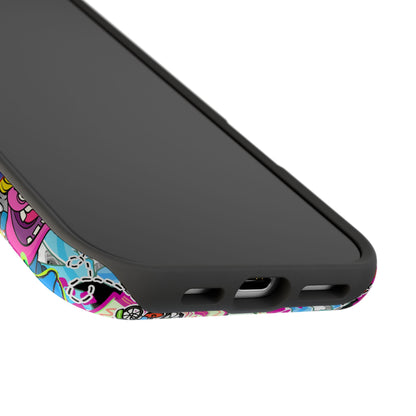 Coque de téléphone magnétique Graffiti Collage — Housse protectrice résistante aux chocs