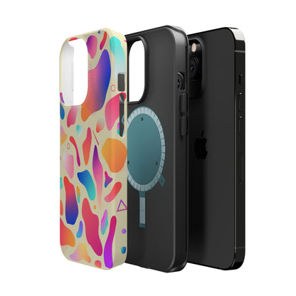 Coque de téléphone antichoc MagSafe — Motif abstrait coloré