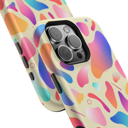 Coque de téléphone antichoc MagSafe — Motif abstrait coloré