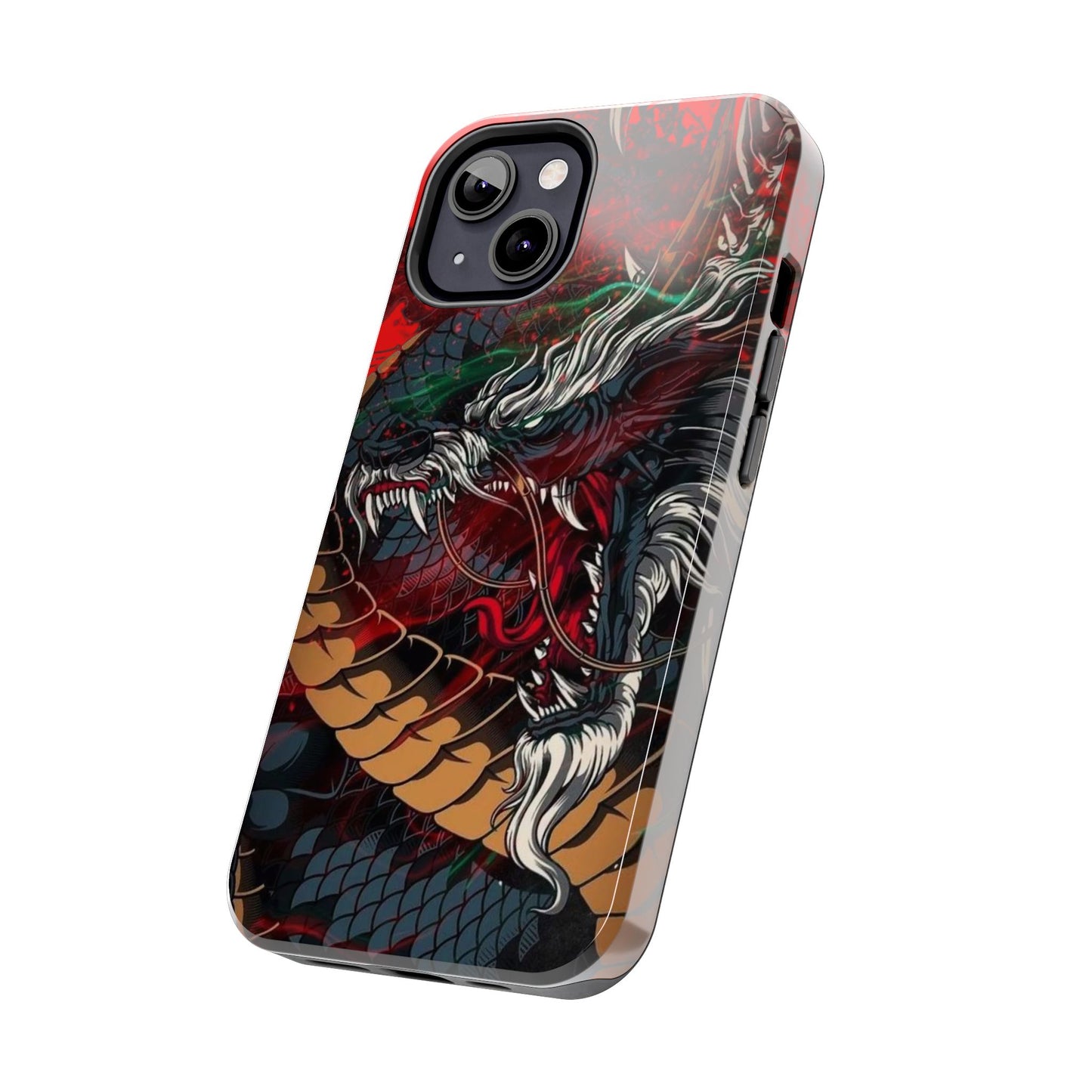 Coque de téléphone renforcée Dragon Rage — Housse protectrice iPhone style tatouage