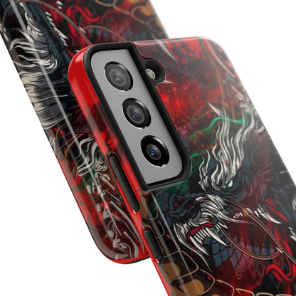Coque de téléphone renforcée Dragon Rage — Housse protectrice iPhone style tatouage