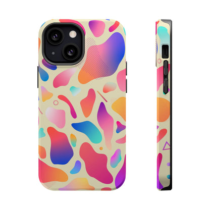 Coque de téléphone antichoc MagSafe — Motif abstrait coloré