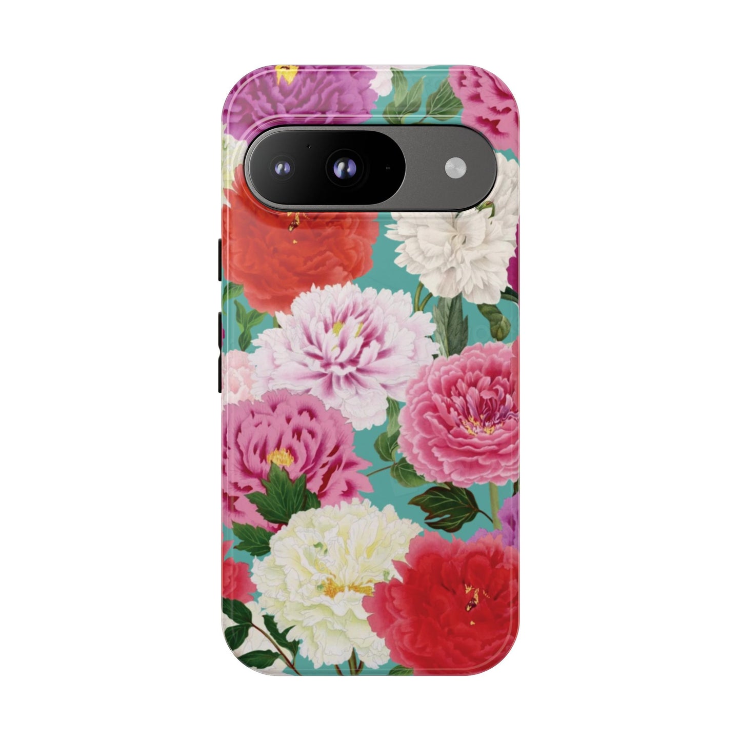 Coque de téléphone renforcée Floral Peony — Housse botanique protectrice pour iPhone