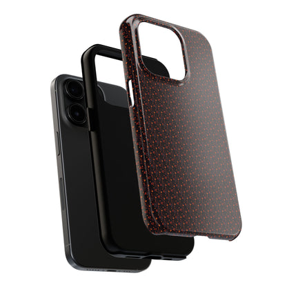 Coque de téléphone renforcée – Housse de protection robuste noire avec éclats rouges