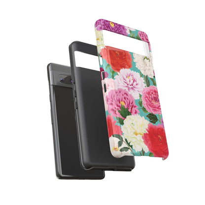 Coque de téléphone renforcée Floral Peony — Housse botanique protectrice pour iPhone