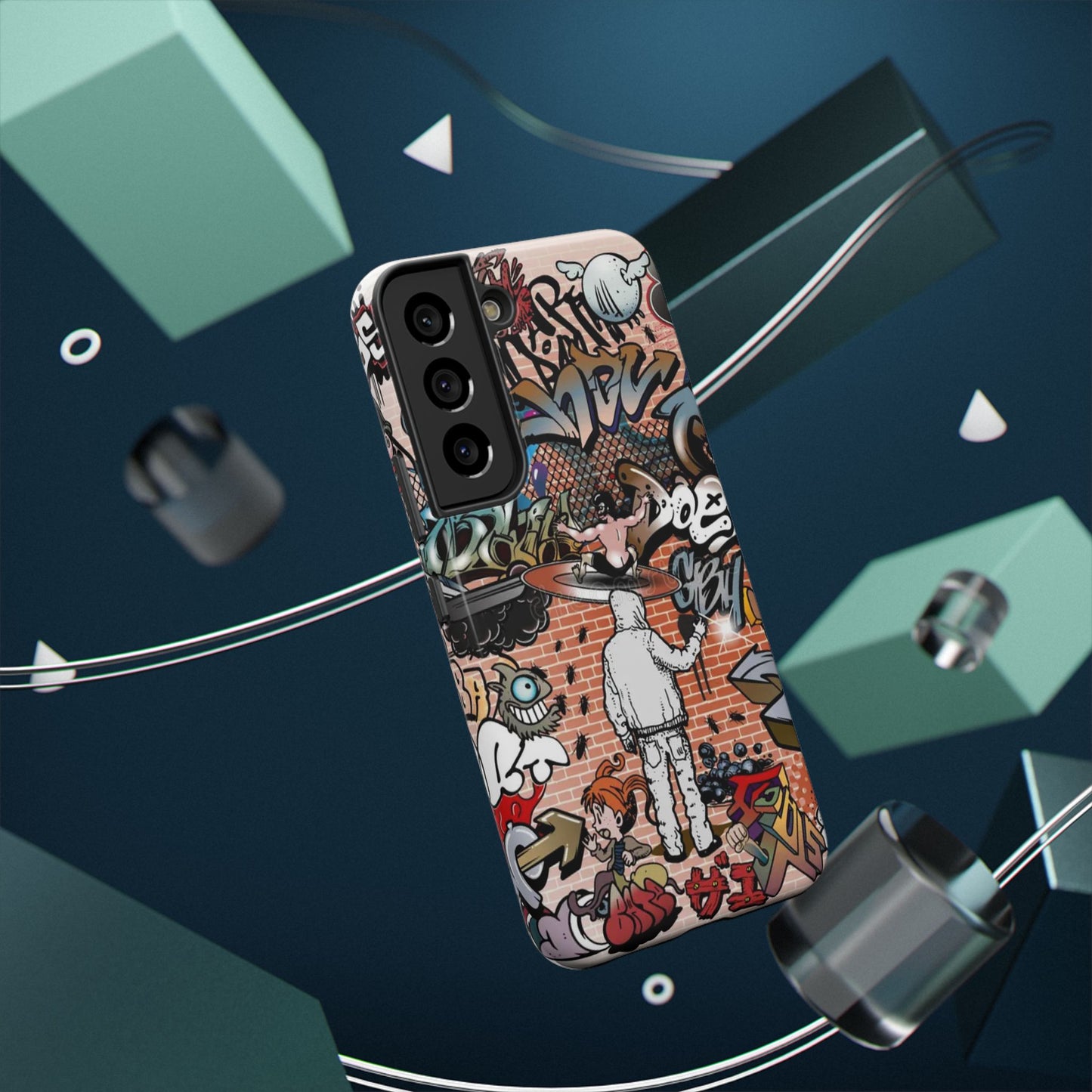 Coque de téléphone Graffiti Street Art — Coque résistante aux chocs style camouflage skateboard urbain