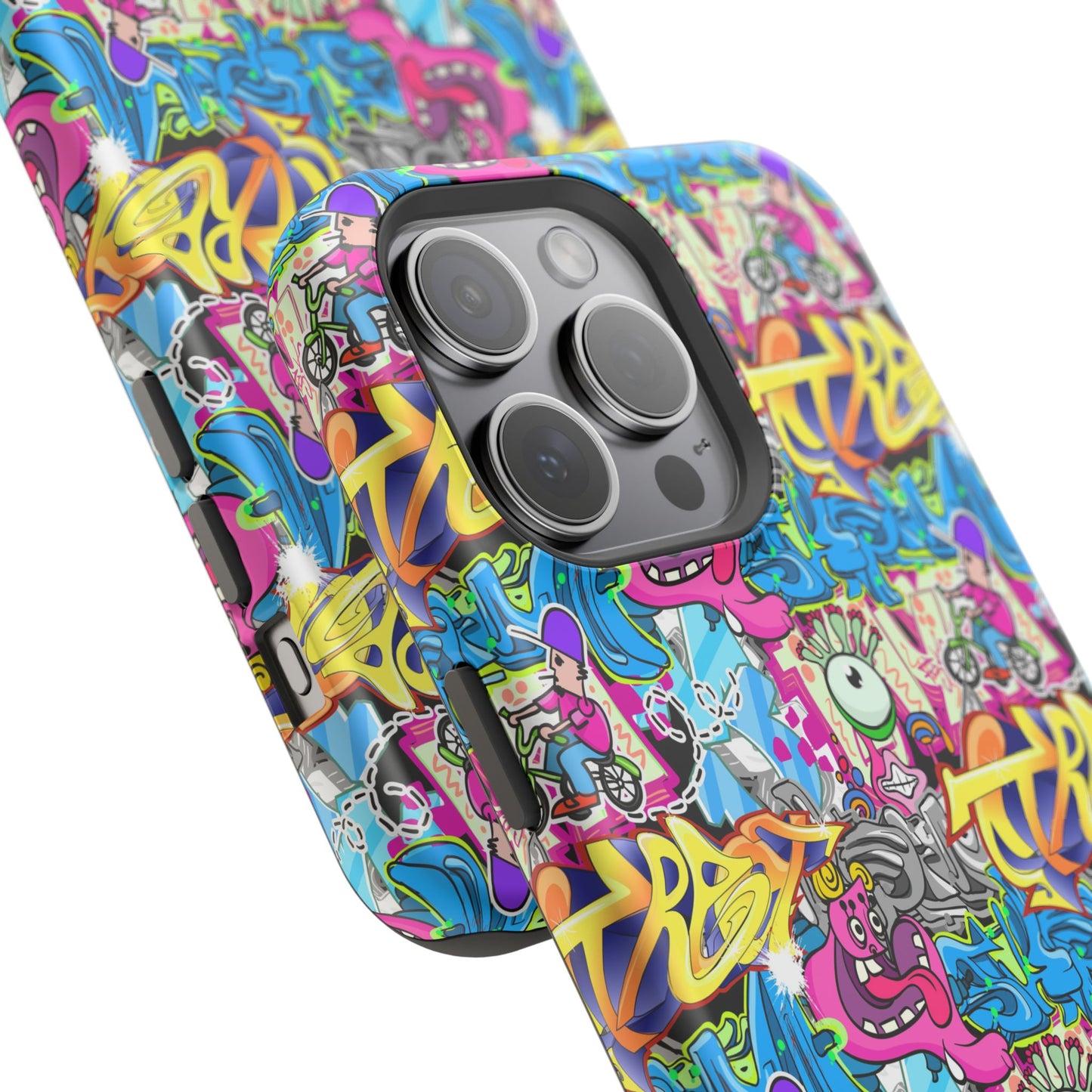 Coque de téléphone magnétique Graffiti Collage — Housse protectrice résistante aux chocs