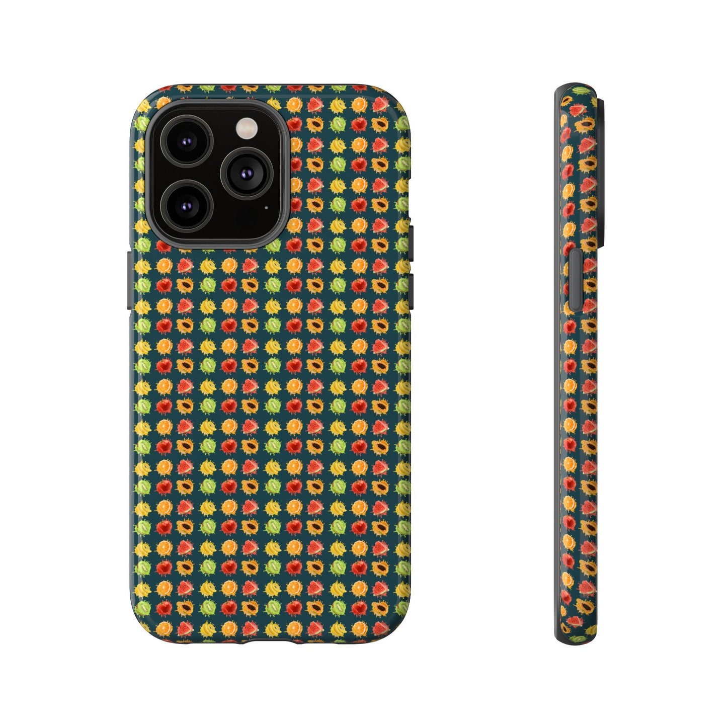 Floral Dot Tough Phone Case — Retro Pattern Protective Phone Cover