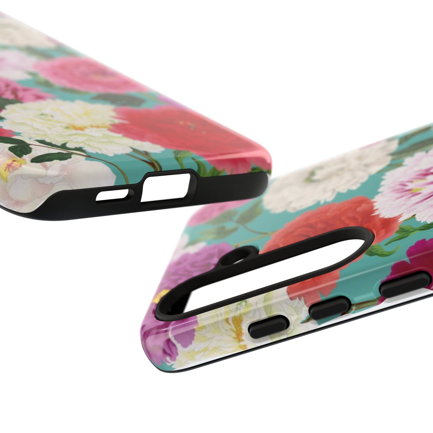 Coque de téléphone renforcée Floral Peony — Housse botanique protectrice pour iPhone