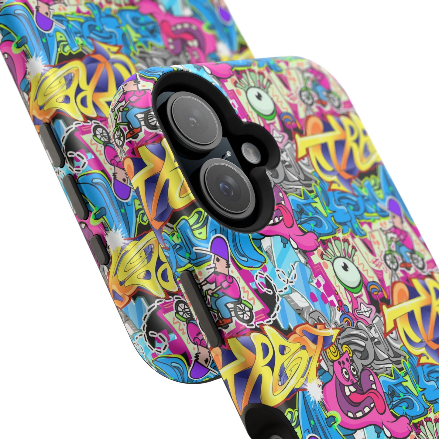 Coque de téléphone magnétique Graffiti Collage — Housse protectrice résistante aux chocs