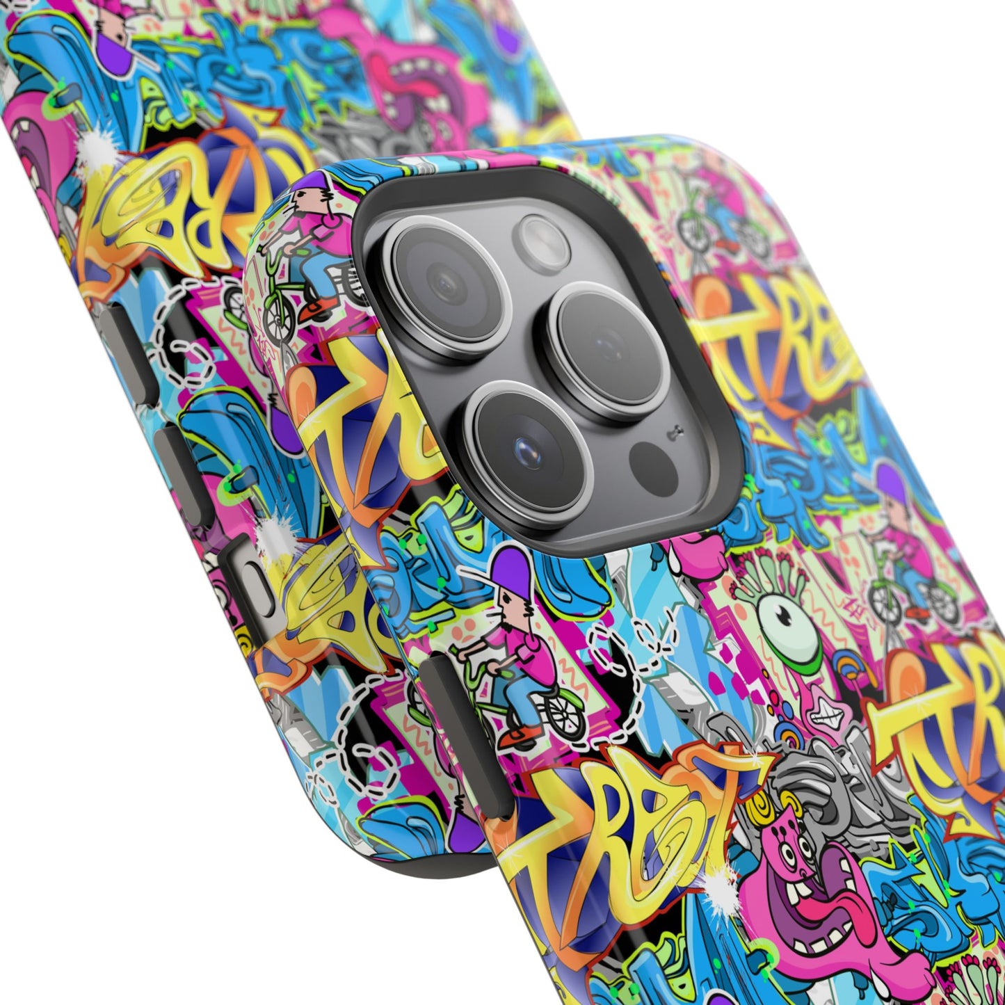 Coque de téléphone magnétique Graffiti Collage — Housse protectrice résistante aux chocs