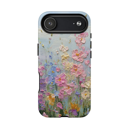 Coque de téléphone Floral Garden — Coque magnétique renforcée à fleurs texturées pastel