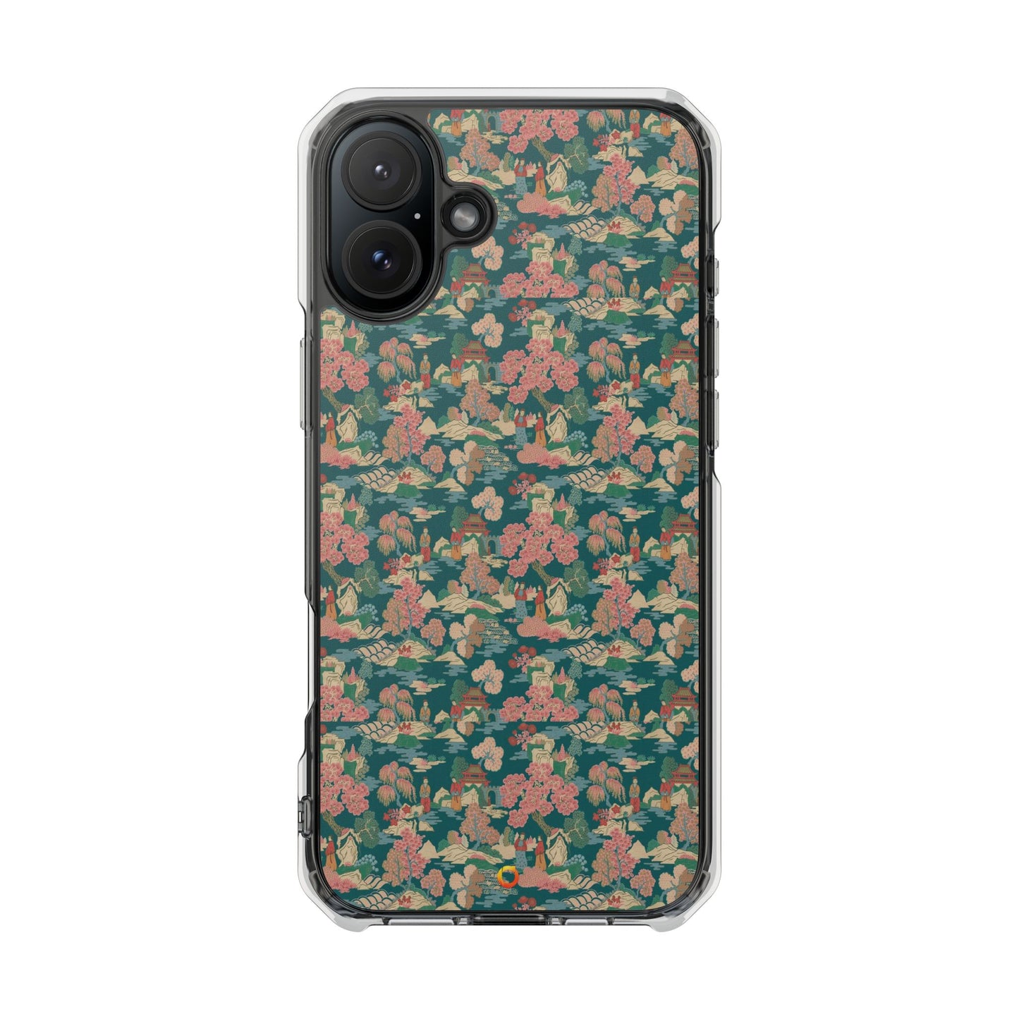 Floral Vintage Clear Magnetic Phone Case – Impact-Resistant iPhone Cover
