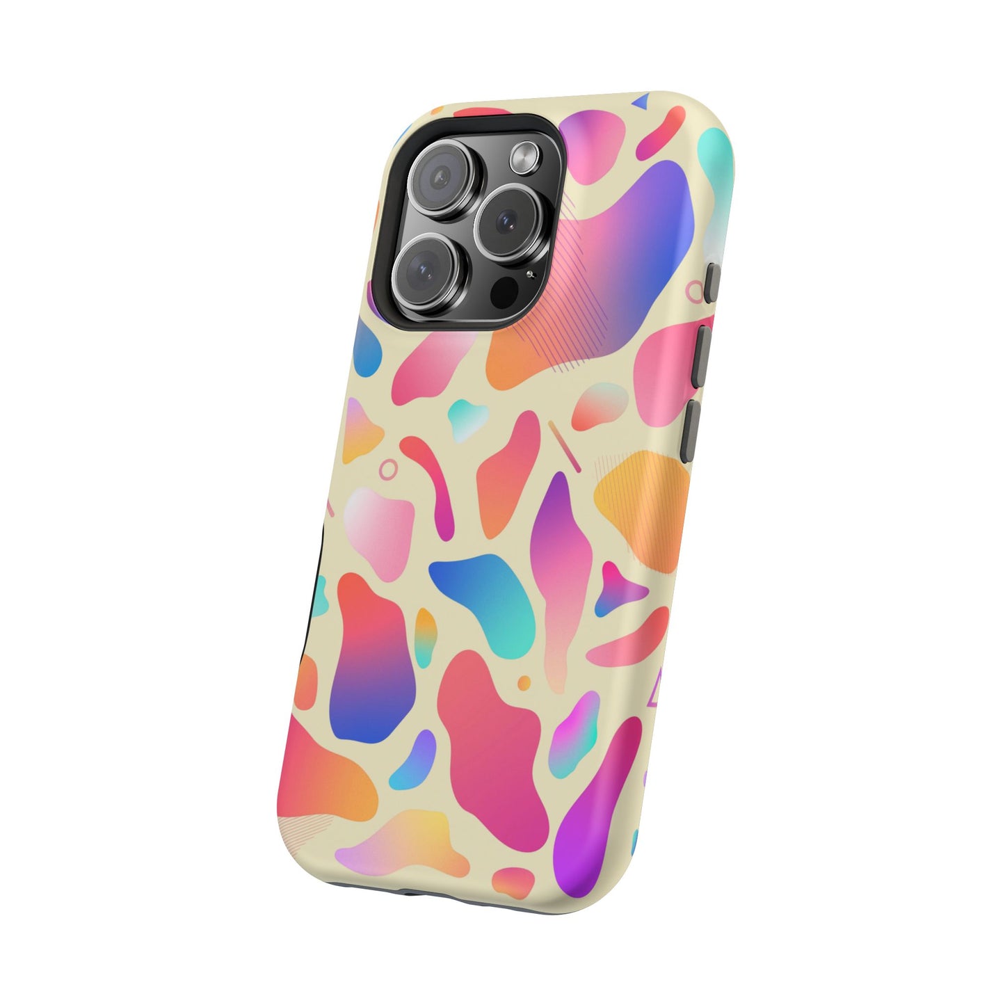 Coque de téléphone antichoc MagSafe — Motif abstrait coloré