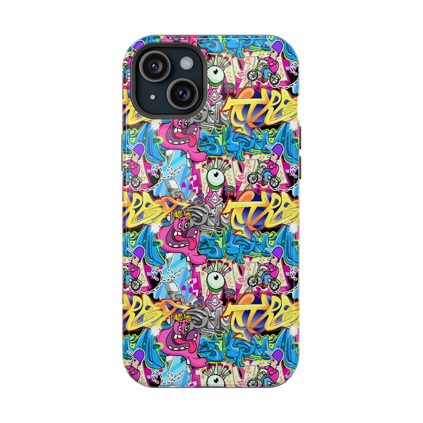 Coque de téléphone magnétique Graffiti Collage — Housse protectrice résistante aux chocs