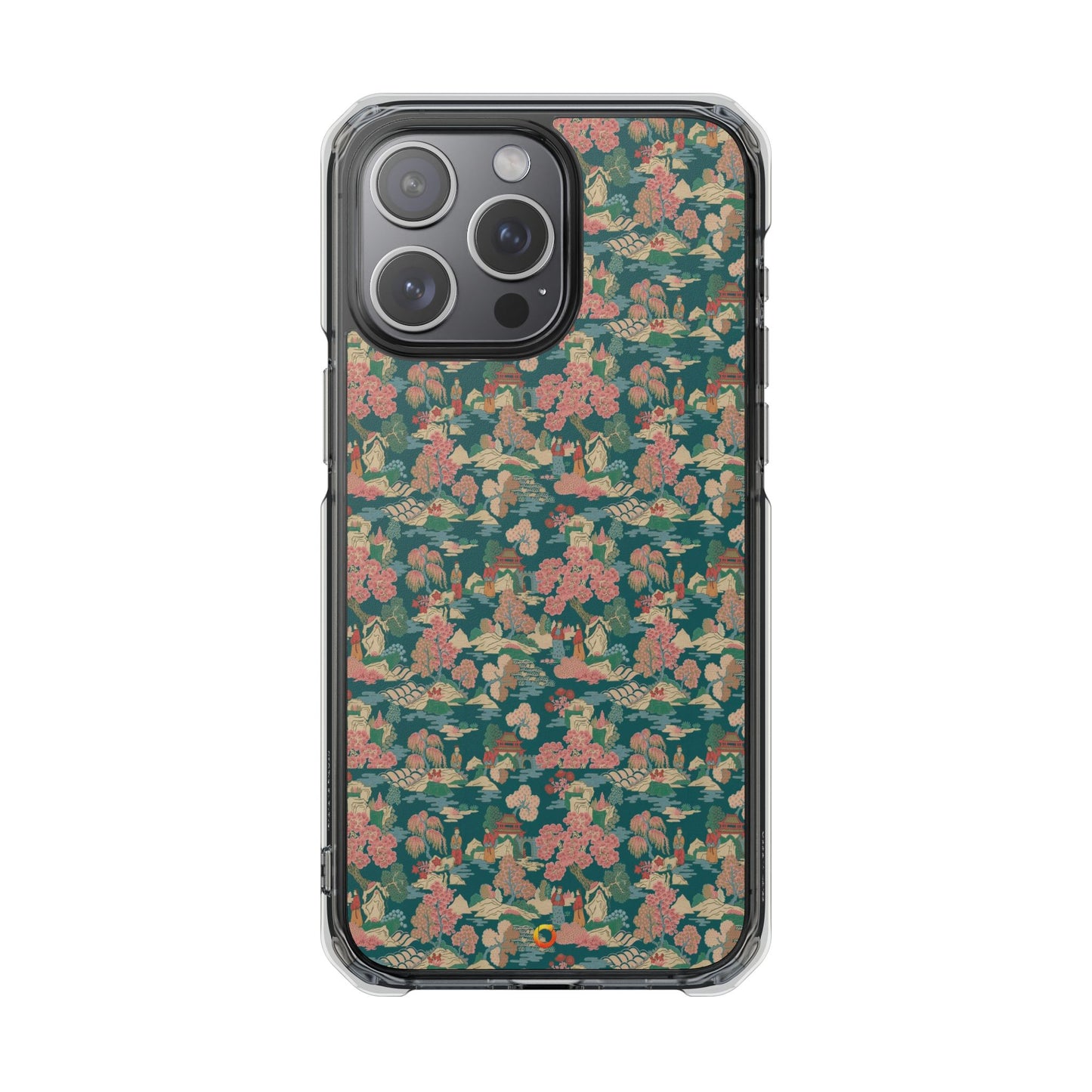 Floral Vintage Clear Magnetic Phone Case – Impact-Resistant iPhone Cover