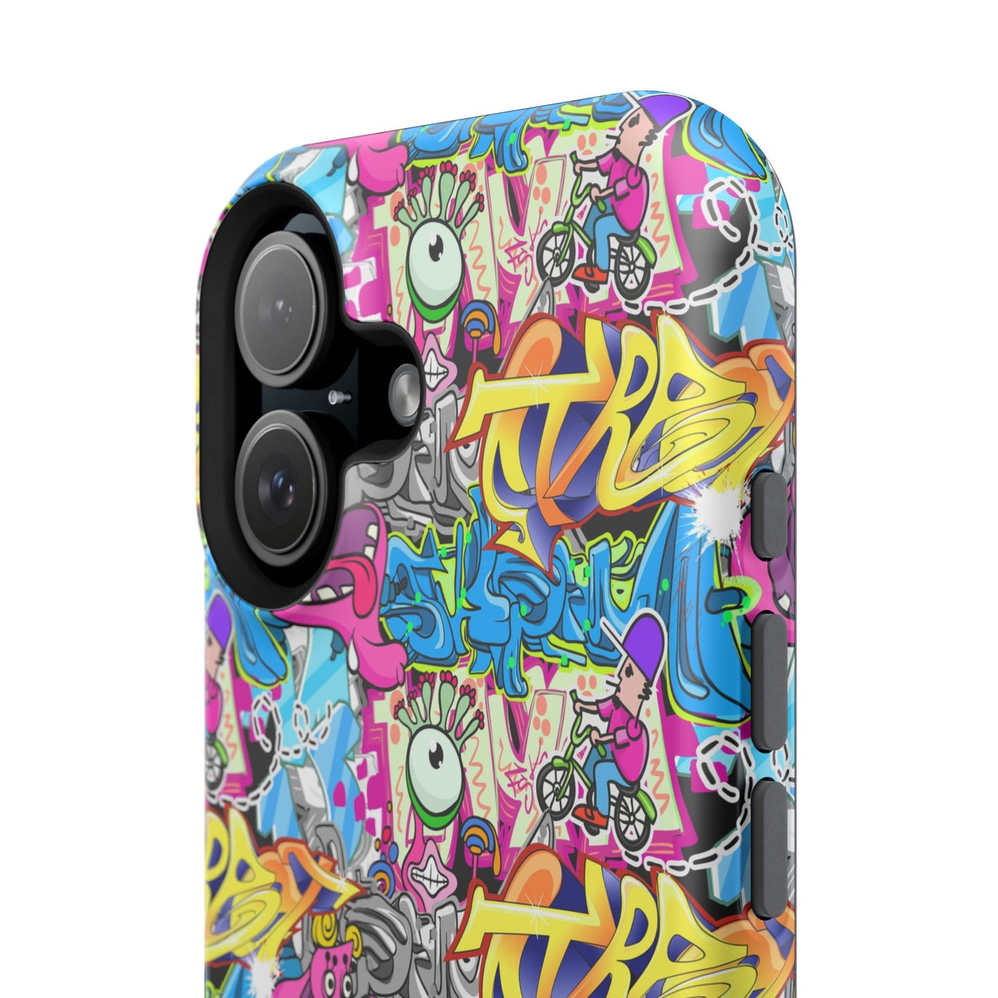 Coque de téléphone magnétique Graffiti Collage — Housse protectrice résistante aux chocs
