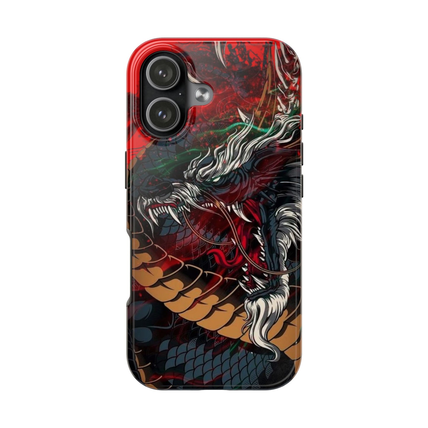 Coque de téléphone renforcée Dragon Rage — Housse protectrice iPhone style tatouage