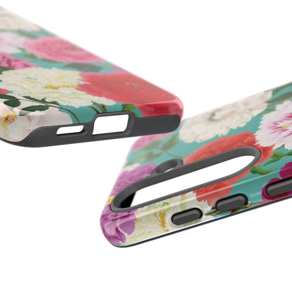 Coque de téléphone renforcée Floral Peony — Housse botanique protectrice pour iPhone