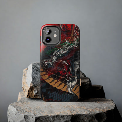 Coque de téléphone renforcée Dragon Rage — Housse protectrice iPhone style tatouage