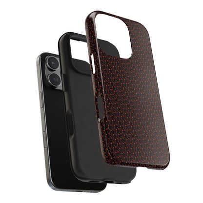 Coque de téléphone renforcée – Housse de protection robuste noire avec éclats rouges