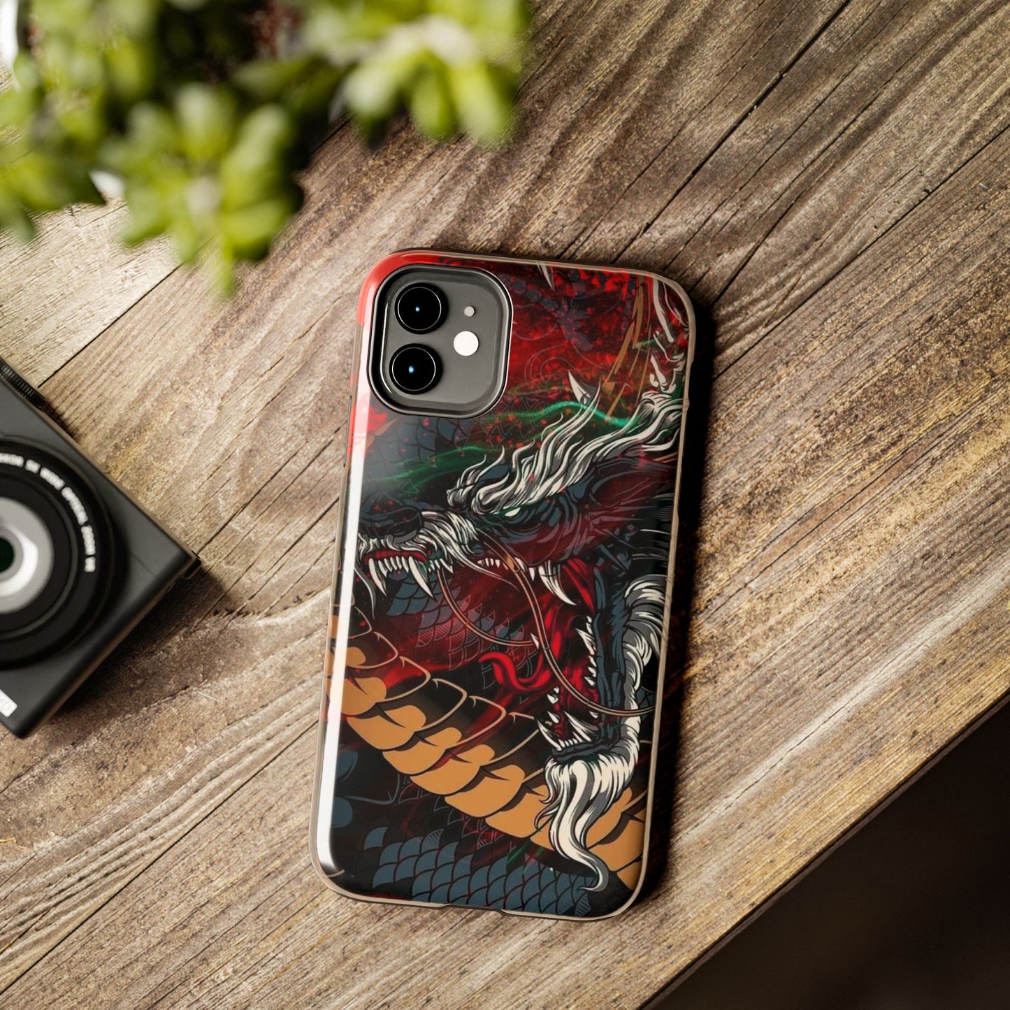 Coque de téléphone renforcée Dragon Rage — Housse protectrice iPhone style tatouage