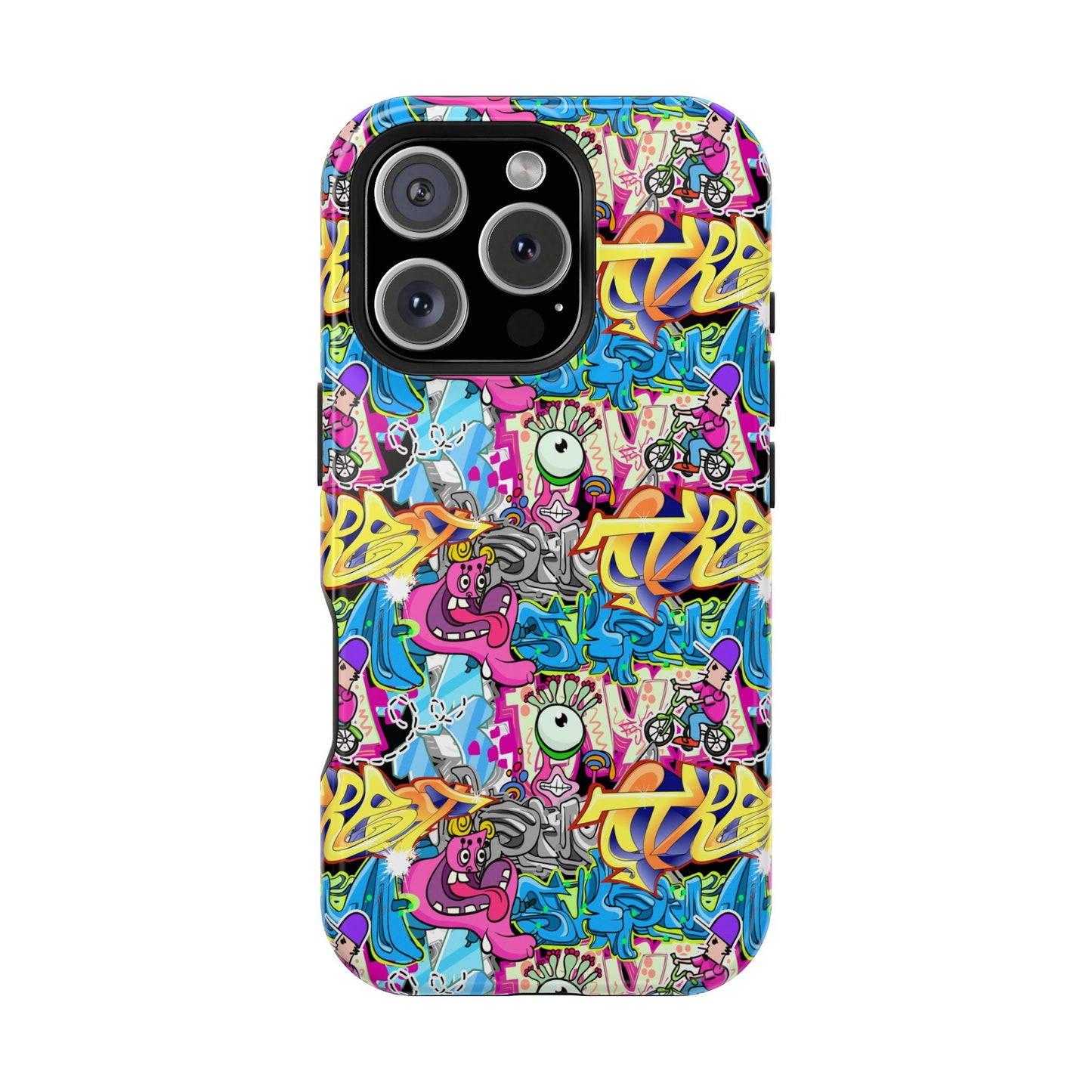 Coque de téléphone magnétique Graffiti Collage — Housse protectrice résistante aux chocs