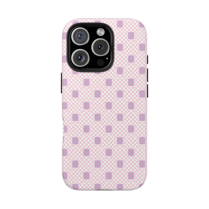 Coque de téléphone renforcée Pastel Lavender Check