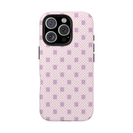 Coque de téléphone renforcée Pastel Lavender Check