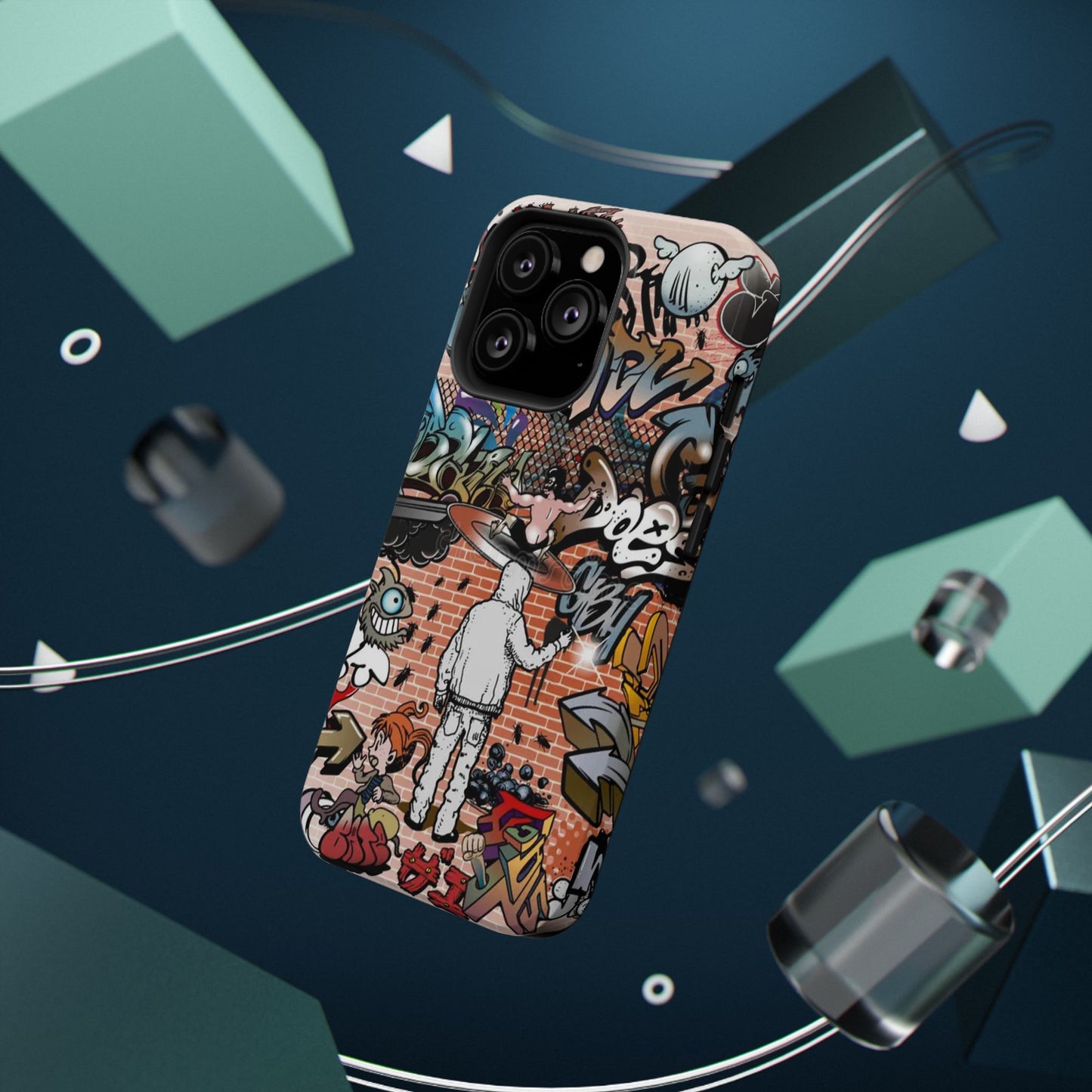 Coque de téléphone Graffiti Street Art — Coque résistante aux chocs style camouflage skateboard urbain