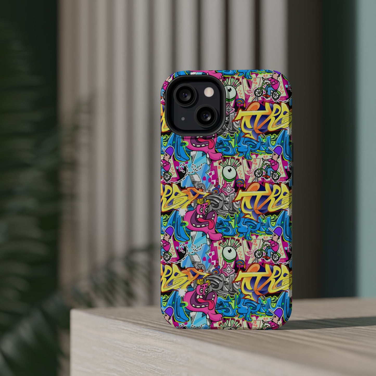 Coque de téléphone magnétique Graffiti Collage — Housse protectrice résistante aux chocs