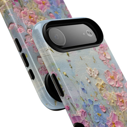 Coque de téléphone Floral Garden — Coque magnétique renforcée à fleurs texturées pastel