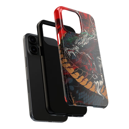 Coque de téléphone renforcée Dragon Rage — Housse protectrice iPhone style tatouage
