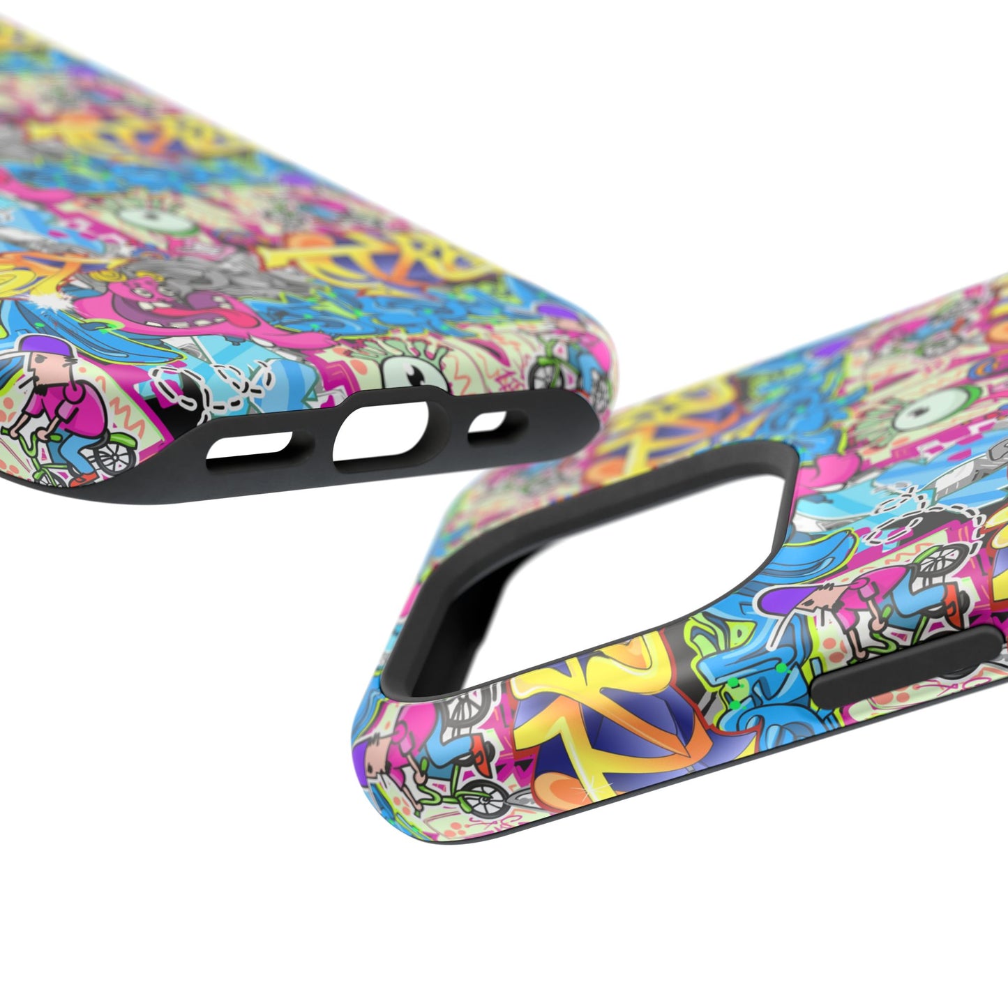 Coque de téléphone magnétique Graffiti Collage — Housse protectrice résistante aux chocs