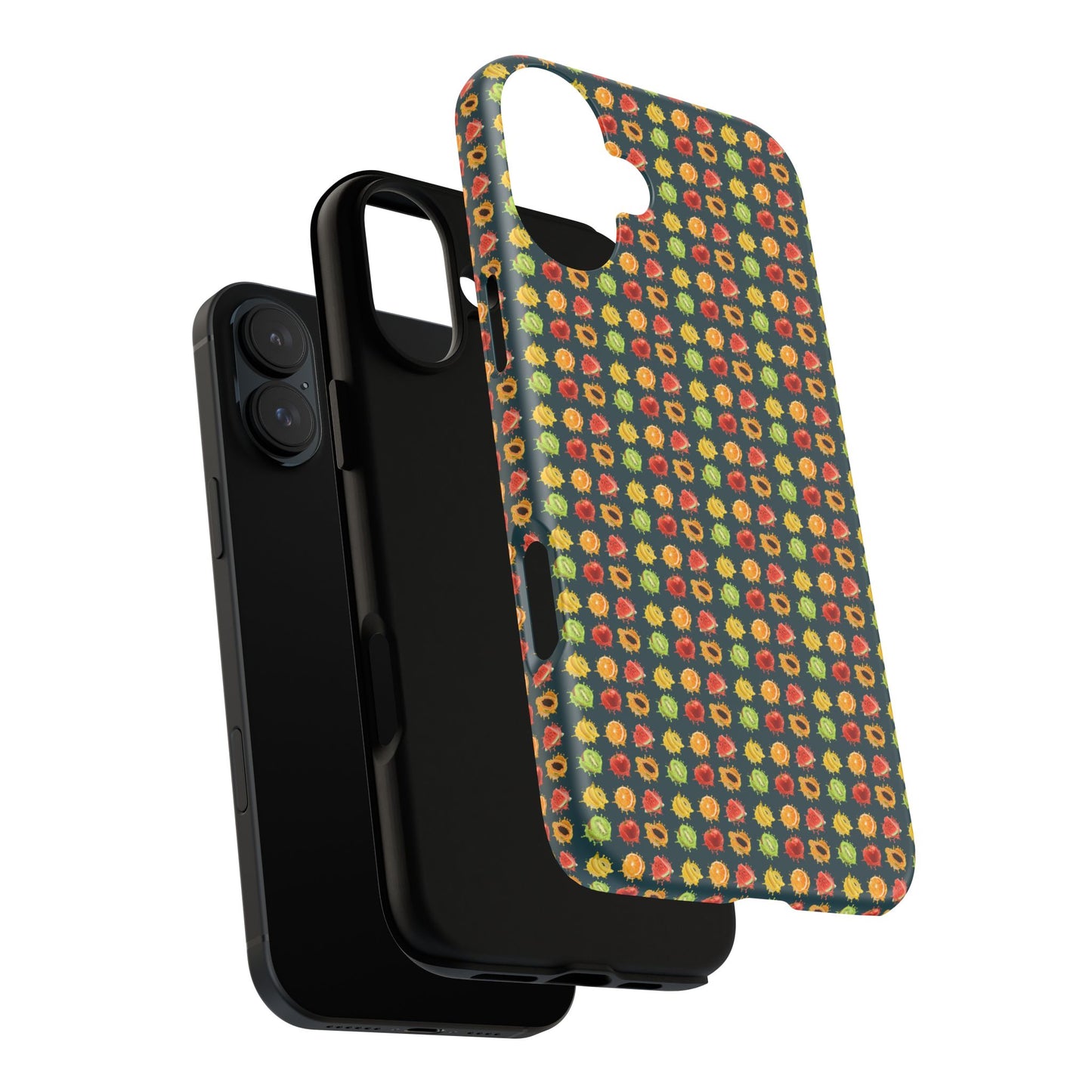 Floral Dot Tough Phone Case — Retro Pattern Protective Phone Cover