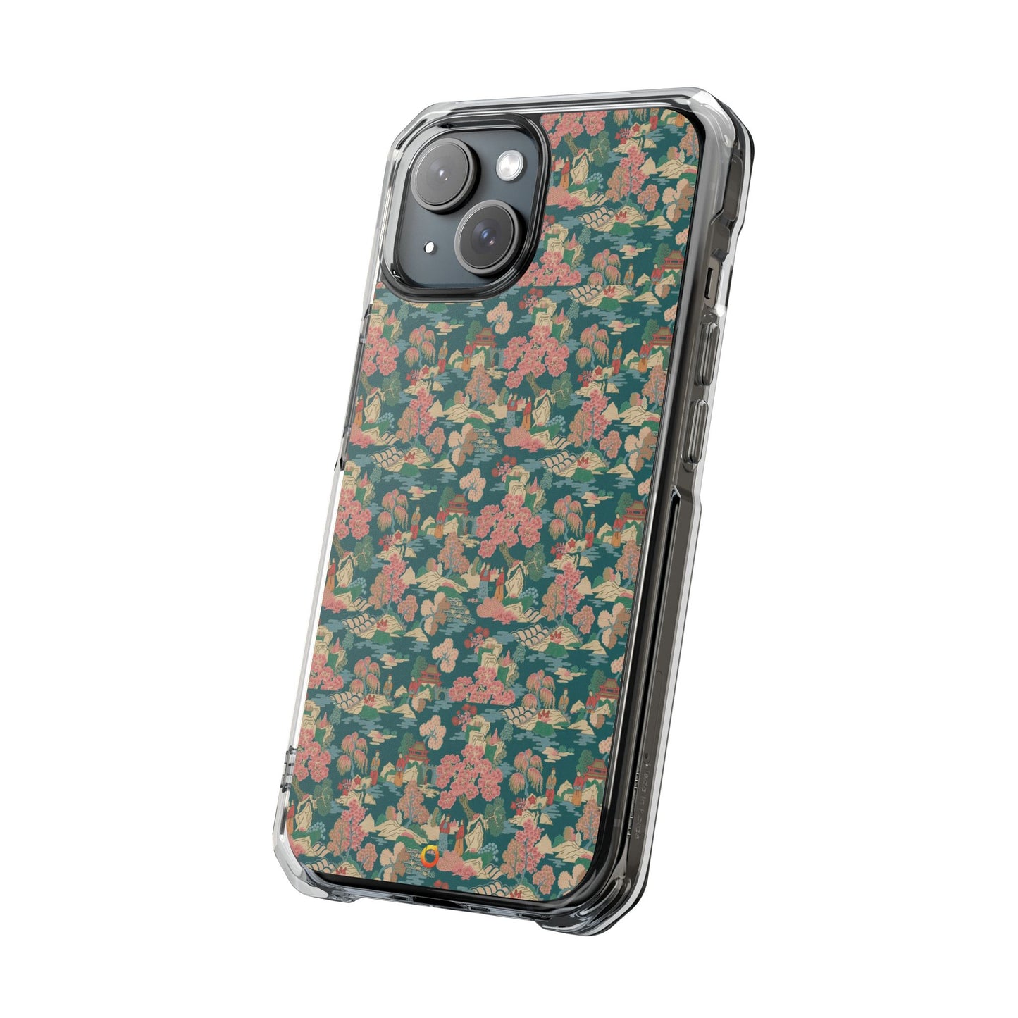 Floral Vintage Clear Magnetic Phone Case – Impact-Resistant iPhone Cover