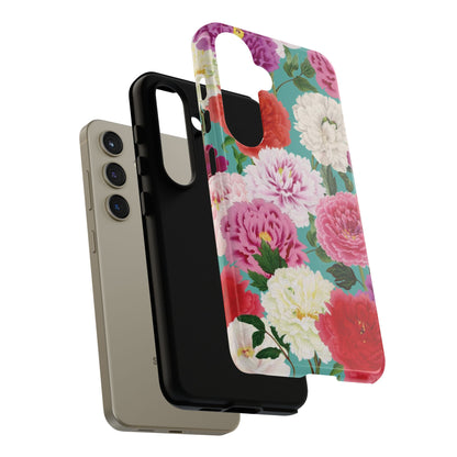 Coque de téléphone renforcée Floral Peony — Housse botanique protectrice pour iPhone