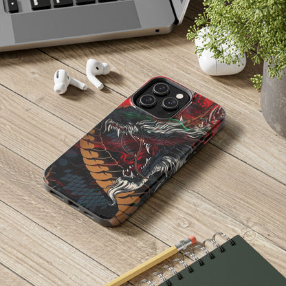 Coque de téléphone renforcée Dragon Rage — Housse protectrice iPhone style tatouage
