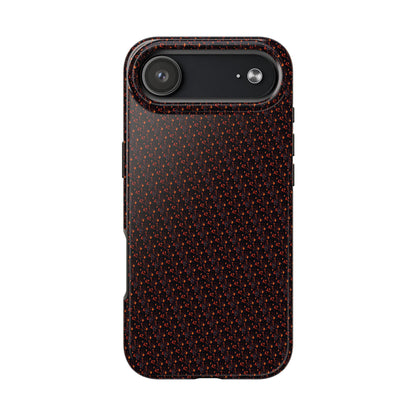 Coque de téléphone renforcée – Housse de protection robuste noire avec éclats rouges