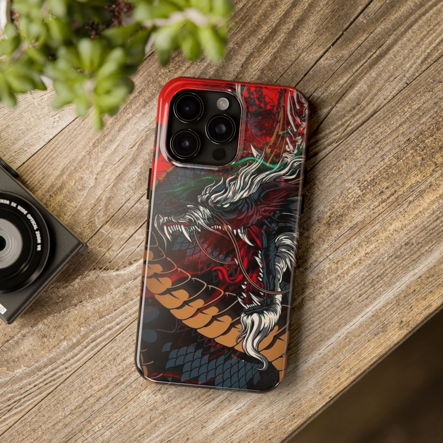 Coque de téléphone renforcée Dragon Rage — Housse protectrice iPhone style tatouage