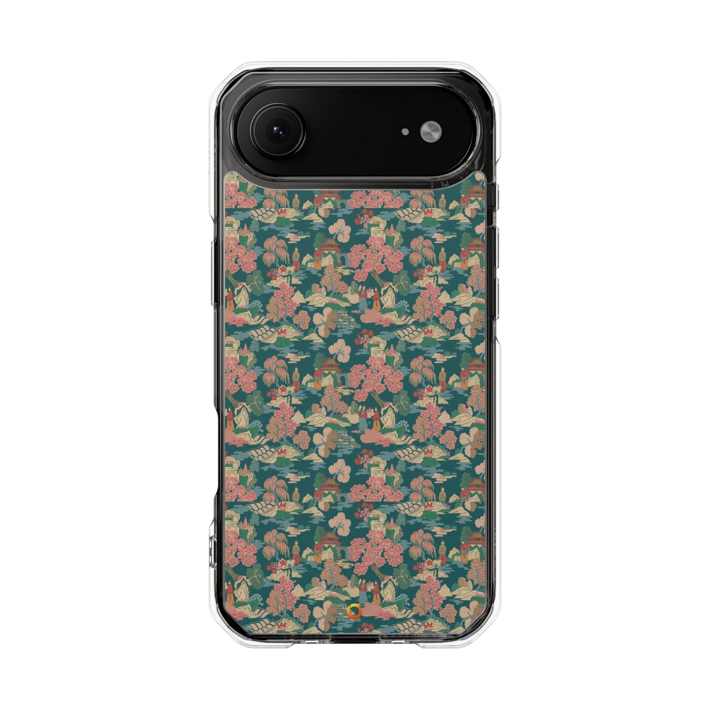 Floral Vintage Clear Magnetic Phone Case – Impact-Resistant iPhone Cover