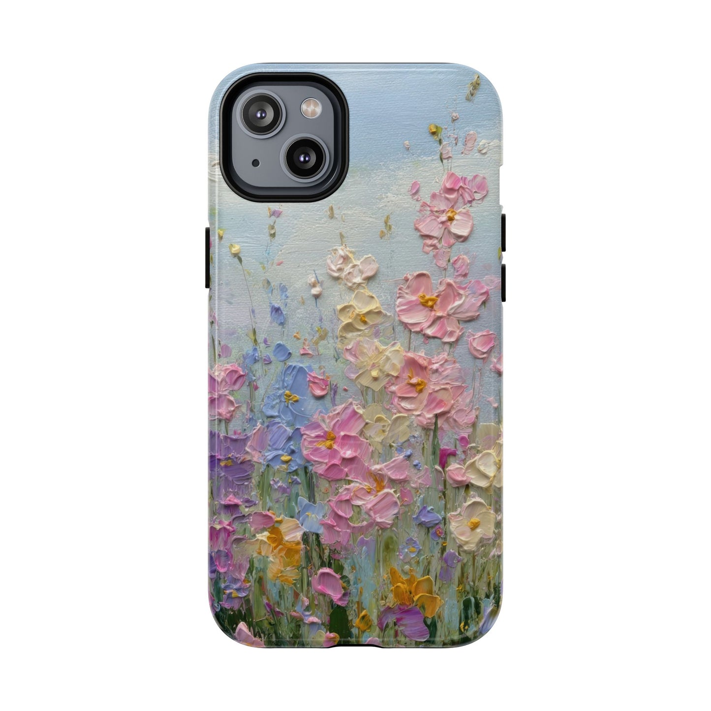 Coque de téléphone Floral Garden — Coque magnétique renforcée à fleurs texturées pastel