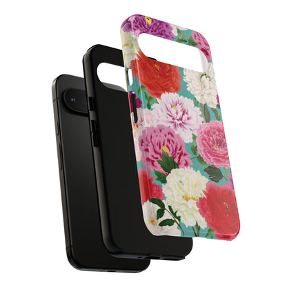Coque de téléphone renforcée Floral Peony — Housse botanique protectrice pour iPhone