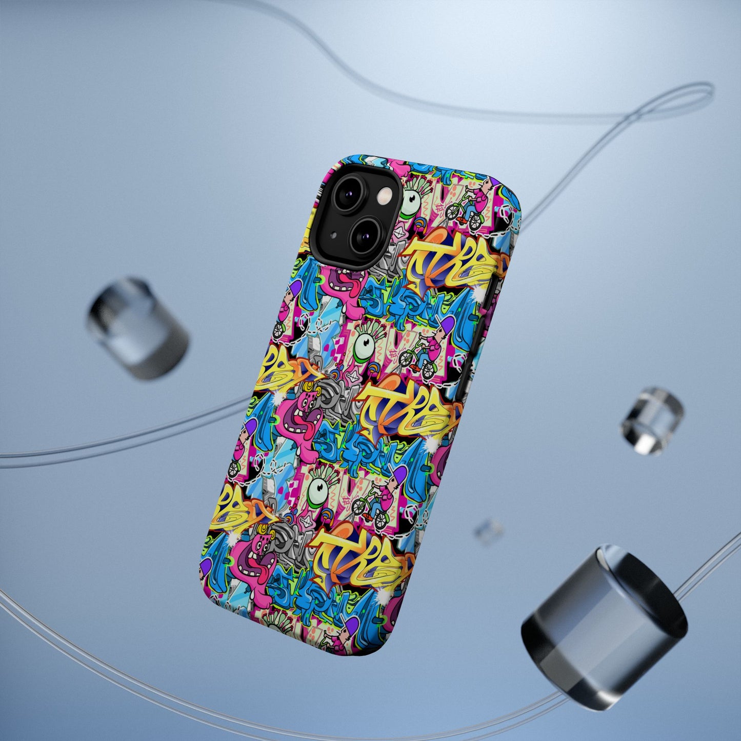 Coque de téléphone magnétique Graffiti Collage — Housse protectrice résistante aux chocs