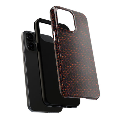 Coque de téléphone renforcée – Housse de protection robuste noire avec éclats rouges